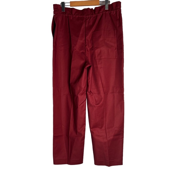 NEW MNG Suit Red Paper Bag Style Wide Leg Trousers Loose Fit Women’s Size US 6 - Picture 6 of 7
